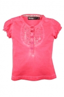 tričko dívčí - růžové neon