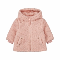 kabátek růžový s kapucí - plyš